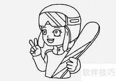 Q版谷爱凌绘画教程