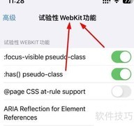 iPhone14开启WebKit实验功能