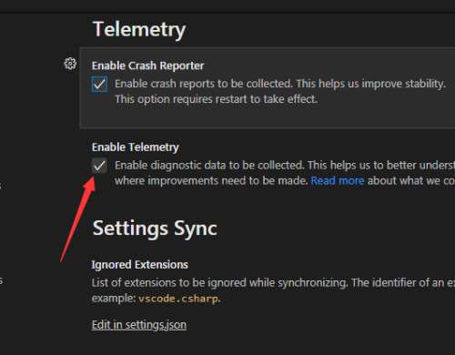 Vscode怎么关闭遥测?Vscode关闭遥测方法