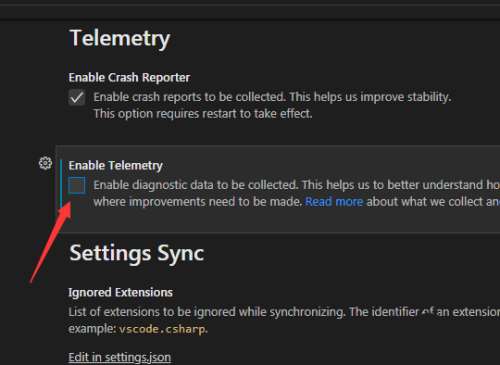 Vscode怎么关闭遥测?Vscode关闭遥测方法