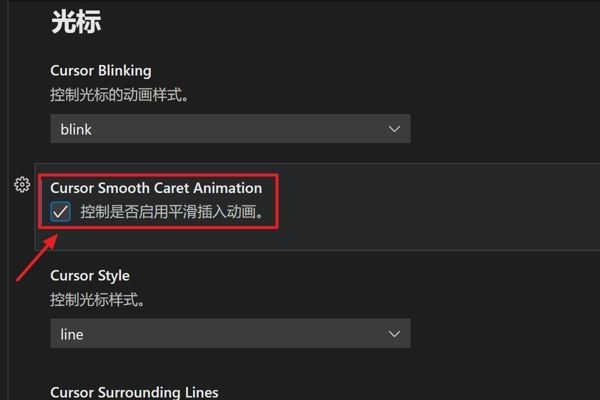 VScode鼠标怎么开启平滑插入动画?VScode鼠标开启平滑插入动画教程