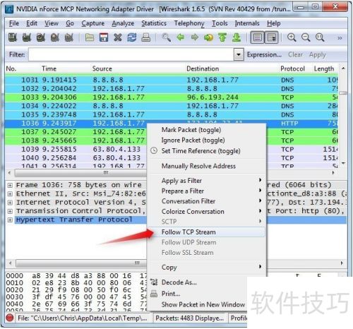 Wiresharkʹ�ü���