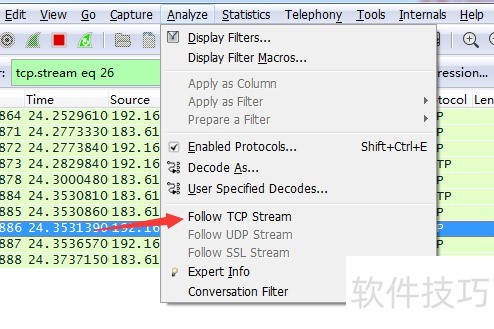 wireshark��ôʹ��������׷��