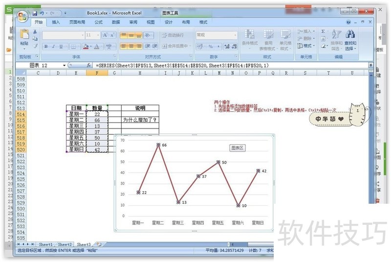 Excel折线图自动批注怎么添加?