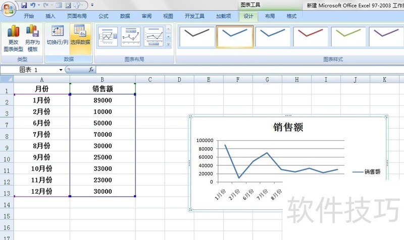 EXCEL中如何使图表绘制出被隐藏的数据