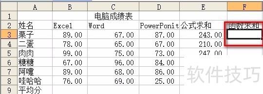 高中信息技术会考之Excel函数