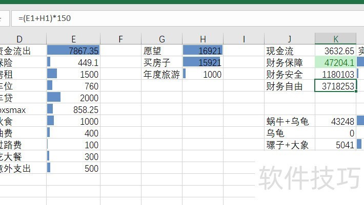 用excel维护个人资产表