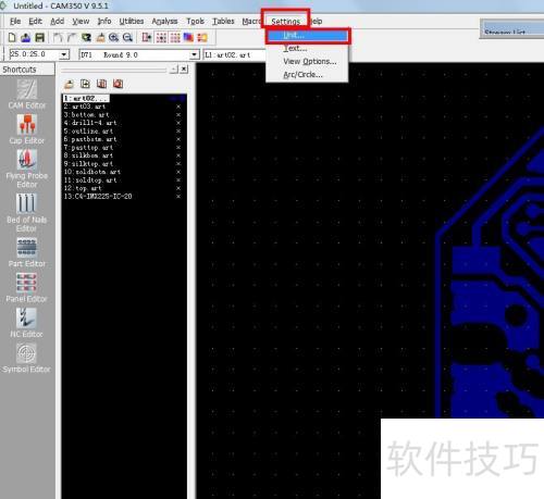 Cam350怎么测量板子大小 Cam350怎么测量板子大小
