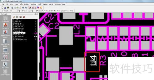 cam350怎样移动gerber中丝印的位置 cam350怎样移动gerber中丝印的位置