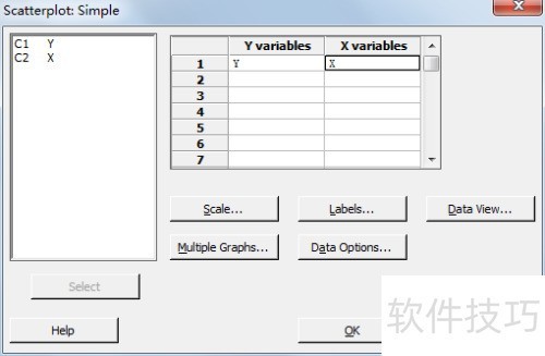 使用minitab生成散点图 使用minitab生成散点图
