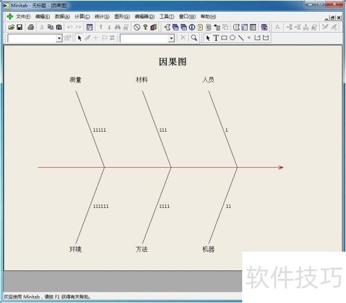 Minitab怎么画鱼骨图 Minitab怎么画鱼骨图