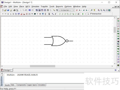 Multisim怎么放置或非门? Multisim怎么放置或非门?