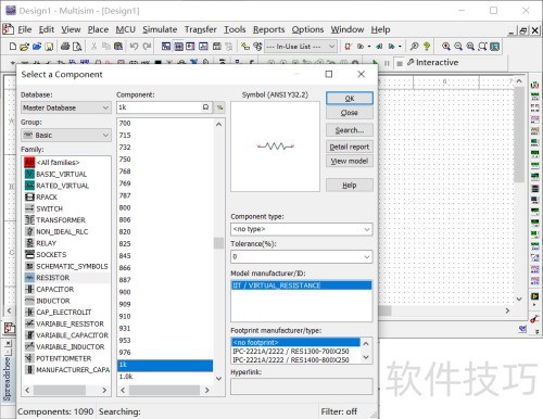 Multisim怎么放置电阻? Multisim怎么放置电阻?