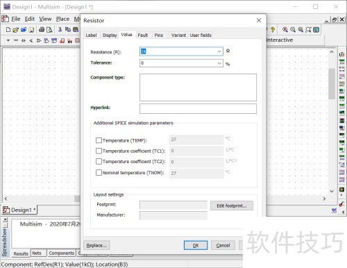 Multisim怎么放置电阻? Multisim怎么放置电阻?