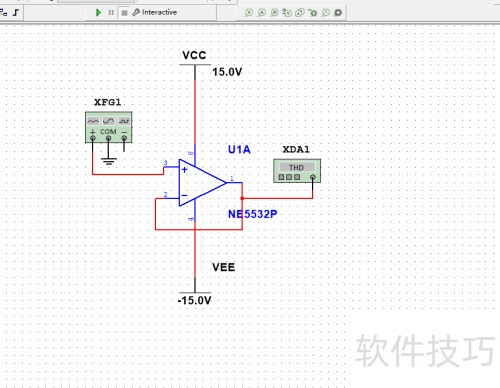 NI Multisim测量放大器失真 NI Multisim测量放大器失真