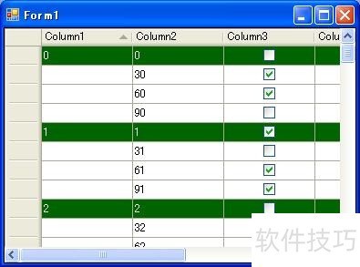 dataGridView��θ���ĳһ��ֵ��ͬ��ɫ