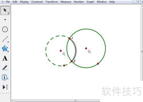 如何用课件制作工具画两圆公共部分 如何用课件制作工具画两圆公共部分