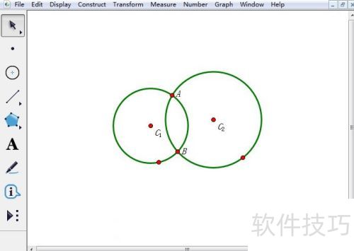 如何用课件制作工具画两圆公共部分 如何用课件制作工具画两圆公共部分