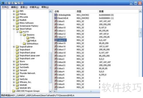 �� putty ���޸����ֵ���ɫ