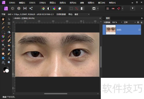 AffinityPhoto��������ֻ�۾��Գƣ�