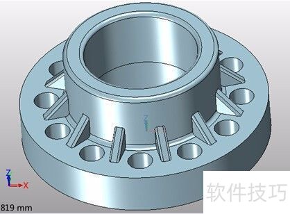 使用中望3D创建法兰盘零件模型 使用中望3D创建法兰盘零件模型