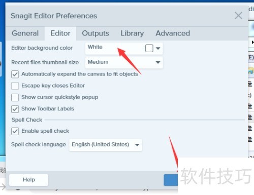 Snagit 2019 Editor��ô���ñ༭������ɫΪ��ɫ