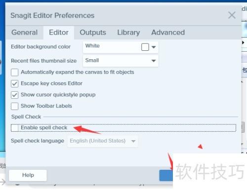 Snagit 2019 Editor怎么关闭启用拼写检查 Snagit 2019 Editor怎么关闭启用拼写检查