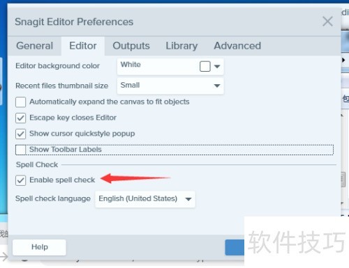 Snagit 2019 Editor怎么关闭启用拼写检查 Snagit 2019 Editor怎么关闭启用拼写检查