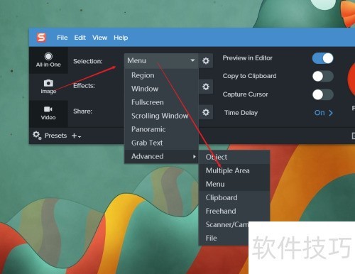 Snagit 2020怎样同时截图多个区域? Snagit 2020怎样同时截图多个区域?