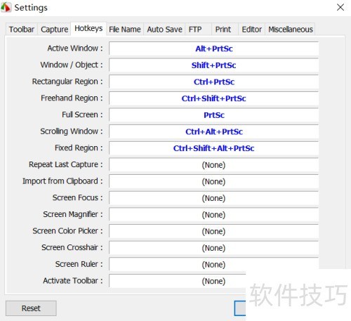 FastStone capture��ݼ�����޸ģ�