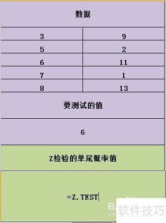 Excel Z.TEST函数的使用方法