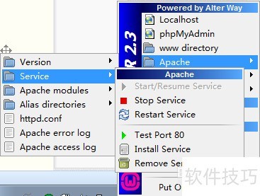 wampserver教程:Apache配置 wampserver教程:Apache配置