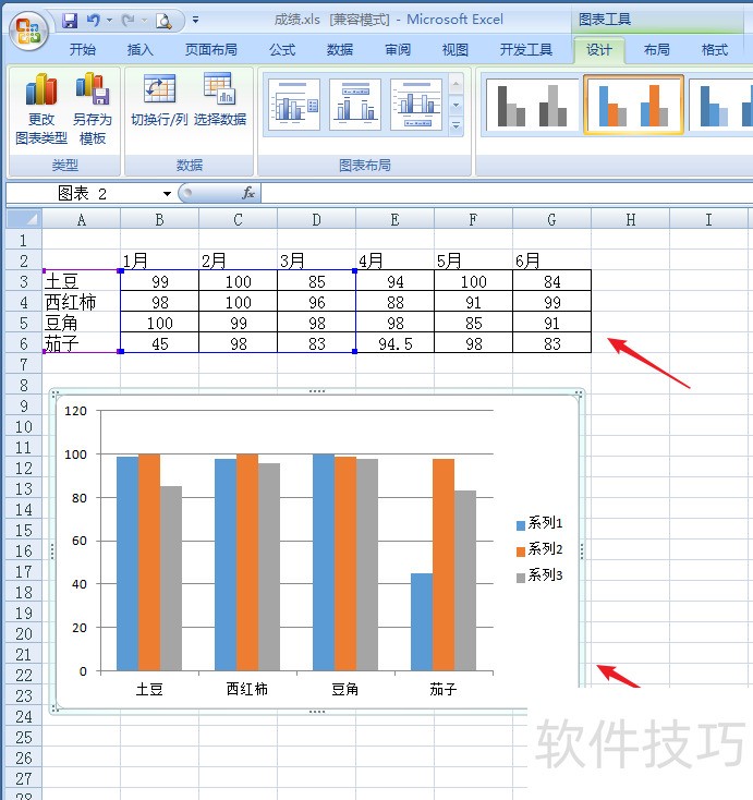 怎么把Excel中的数据创建成柱形图