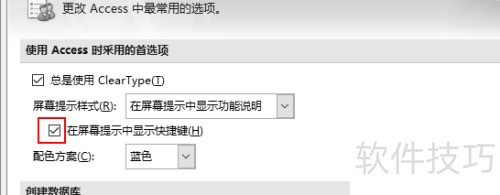 Access2007��ô��������Ļ��ʾ����ʾ��ݼ���