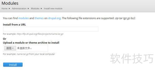 Drupal后台安装模块 Drupal后台安装模块