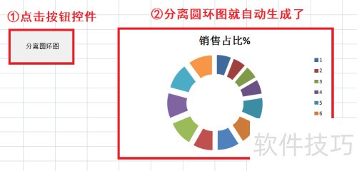 ExcelVBA教程:自动生成分离圆环图 ExcelVBA教程:自动生成分离圆环图