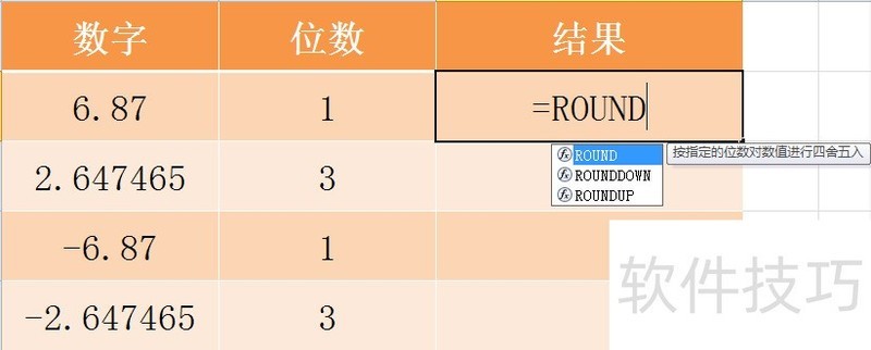 Excel ROUND函数的使用方法