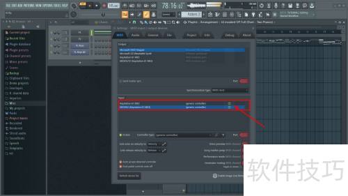 FLstudio��ô����MIDI����