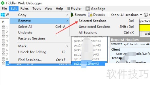 Fiddler��ôɾ��ѡ������