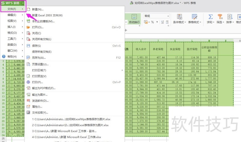 最全的将Excel/Wps表格保存为高清图片方法！-软件技巧-ZOL软件下载