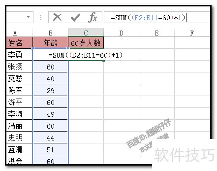 如何用SUM函数按条件统计个数？