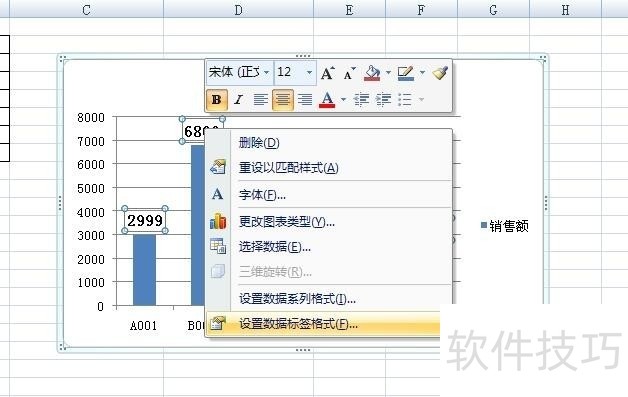 如何设置数据标签格式