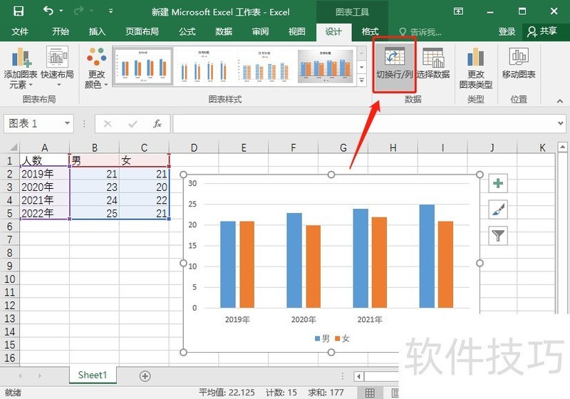 切换Excel中图表的行列数据-软件技巧-ZOL软件下载