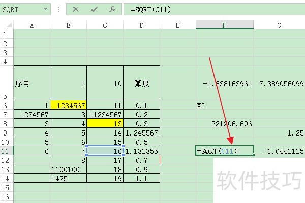 Excel：如何使用SQRT函数求取数值的平方根