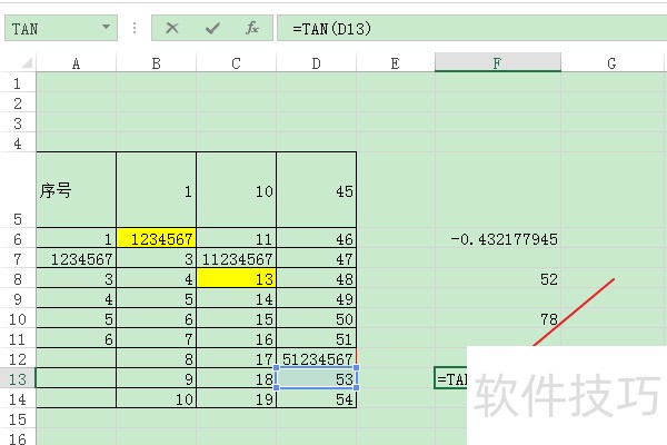 ExcelʹTANȡǶֵ