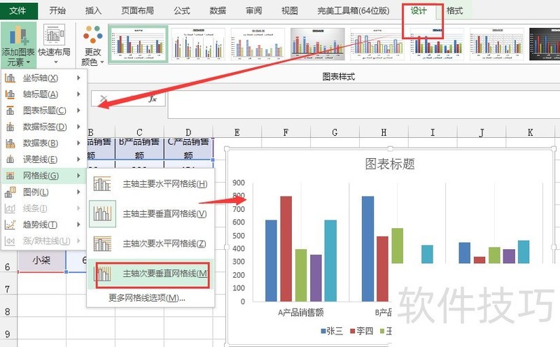 excel制作对比分析柱形图