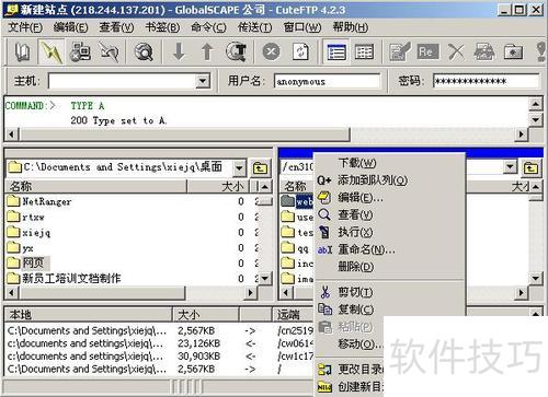 CuteFTP����ȫ֪�������ϴ������ñ༭����ʵ�ü���
