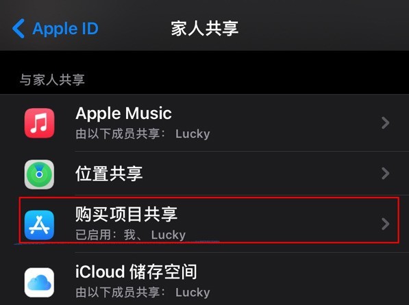 iPhone13Pro怎么关闭家人共享?iPhone13Pro关闭家人共享方法 截图