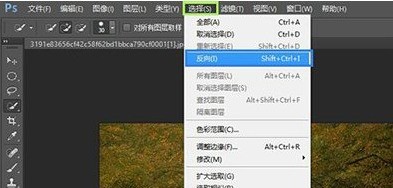 PS反选选区操作方法 截图