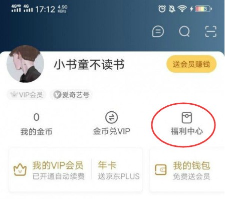 爱奇艺极速版领会员的方法步骤 截图